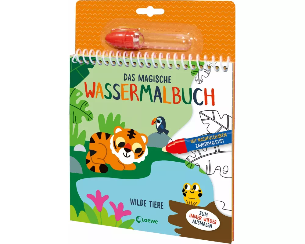 Das magische Wassermalbuch - Wilde Tiere