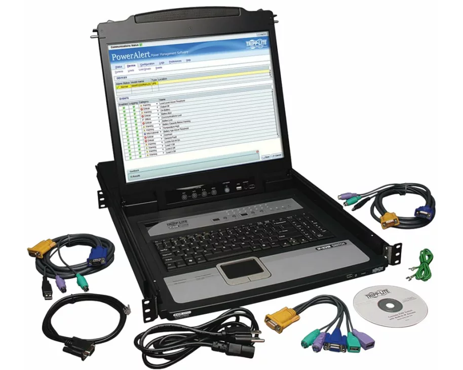 EATON TRIPPLITE NetDirector, 32-Port, Cat5, KVM, over, IP, Switch, Virtual, Media, 4, Remote + 1, Local, User, 1U, Rack-Mount, TAA