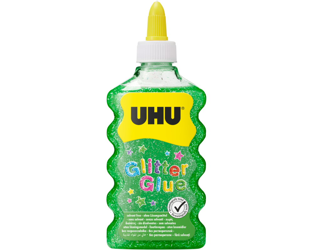 UHU Glitter Glue Maxi 510569 grün, 185g