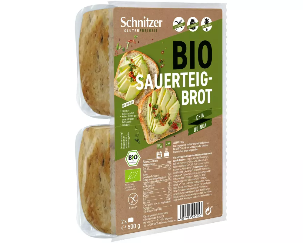 Schnitzer Bio Sauerteigbrot Chia & Quinoa 500g