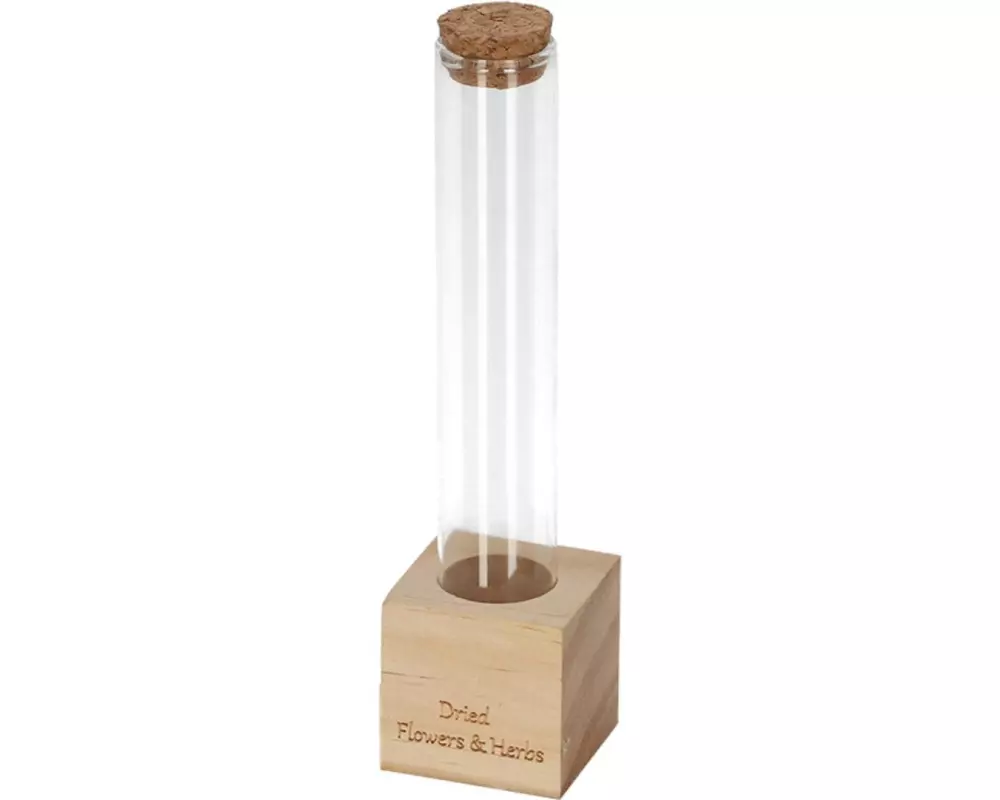 Esschert Design Vase Reagenzglas S 16.5 cm, Nature/Transparent