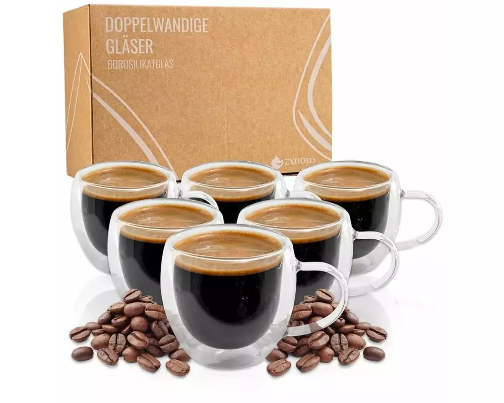 Exitoso Espressogläser 80 ml, 1 Stück, Transparent