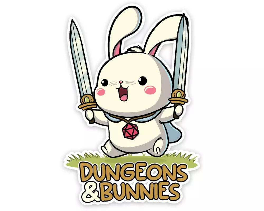 Glass Staff Dungeons and Bunnies Sticker Mehrfarbig