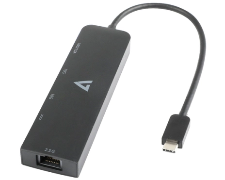 V7 V7UCRJ25GHUB-BLK USB/Ethernet Combo Hub
