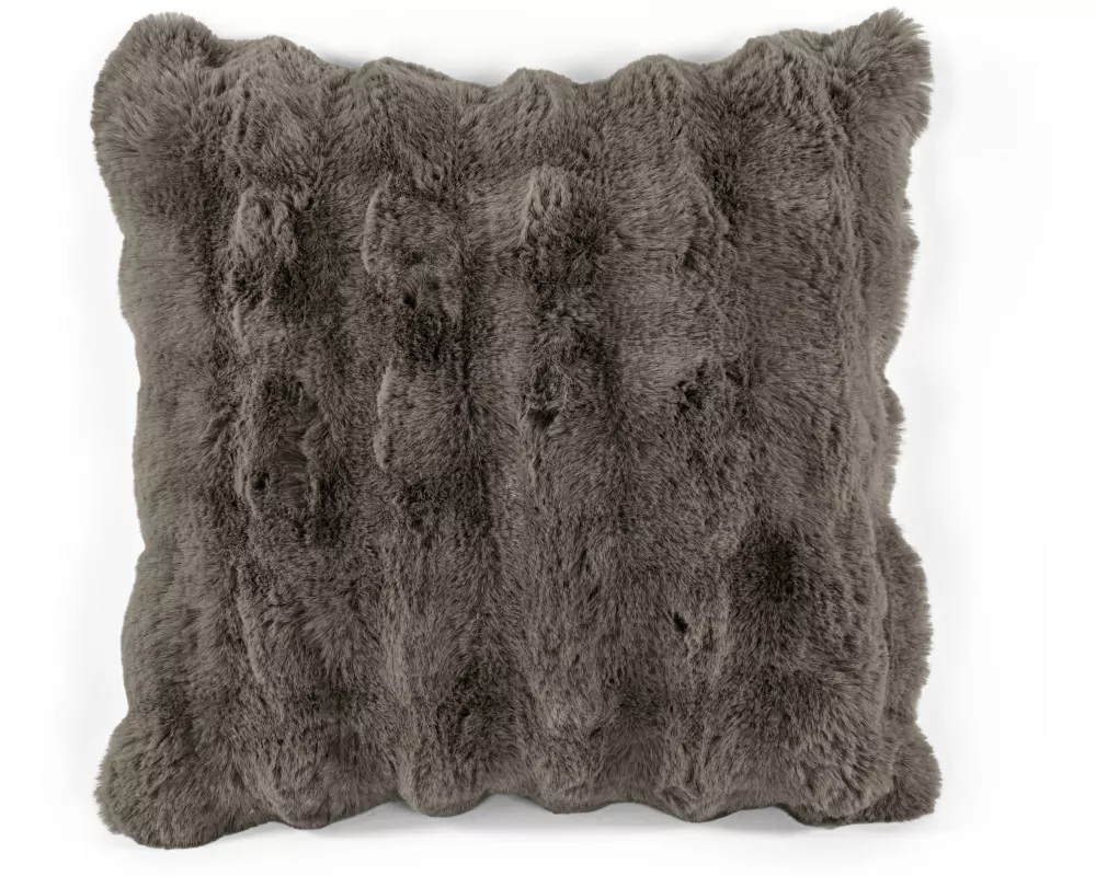 Tiseco Kissen Bubble Rabbit Stripe 45 x 45 cm, Warmgrau