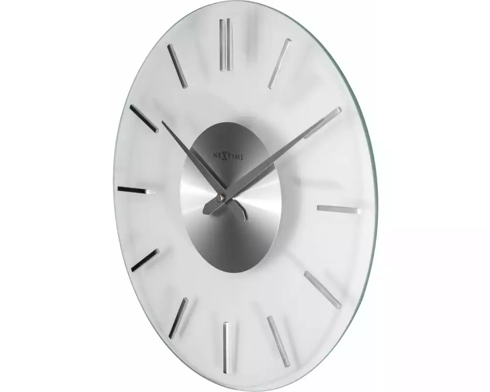 NeXtime Wanduhr Stripe 2631 Ø 26 cm Transparent