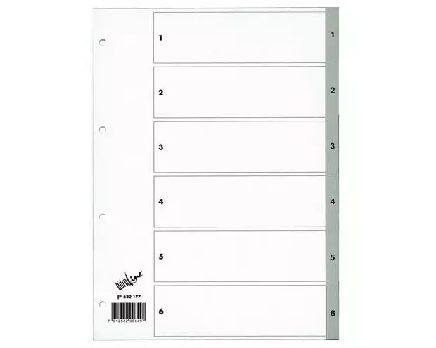 Büroline Register A4, PP 1-6 mit Indexblatt