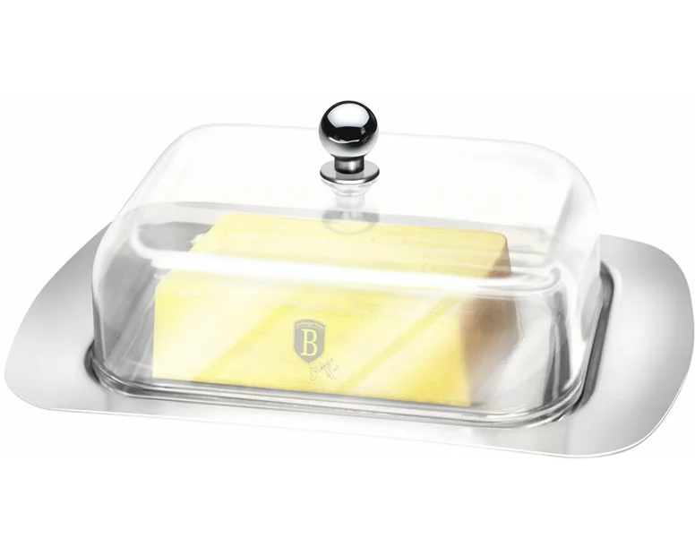 Berlinger Haus Butterdose mit Acryldeckel Black Silver Collection