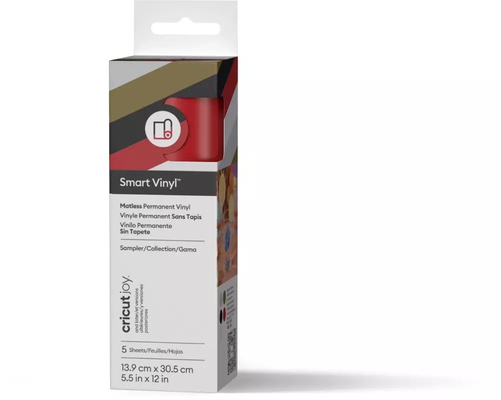 Cricut Vinylfolie Joy Musterpack 14 x 30 cm, 5 Stück, Mehrfarbig