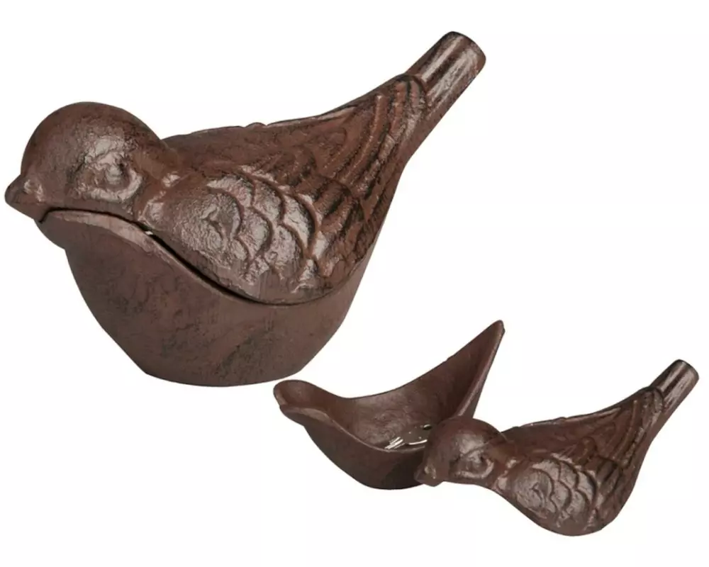 Esschert Design Dekofigur Schlüsselversteck Vogel Gusseisen Braun