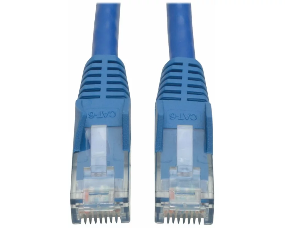 EATON TRIPPLITE Cat6, Gigabit, Snagless, Molded, UTP Ethernet Cable, RJ45, M/M, Blue, 5ft. 1.52m, 50Piece, Bulk Pack