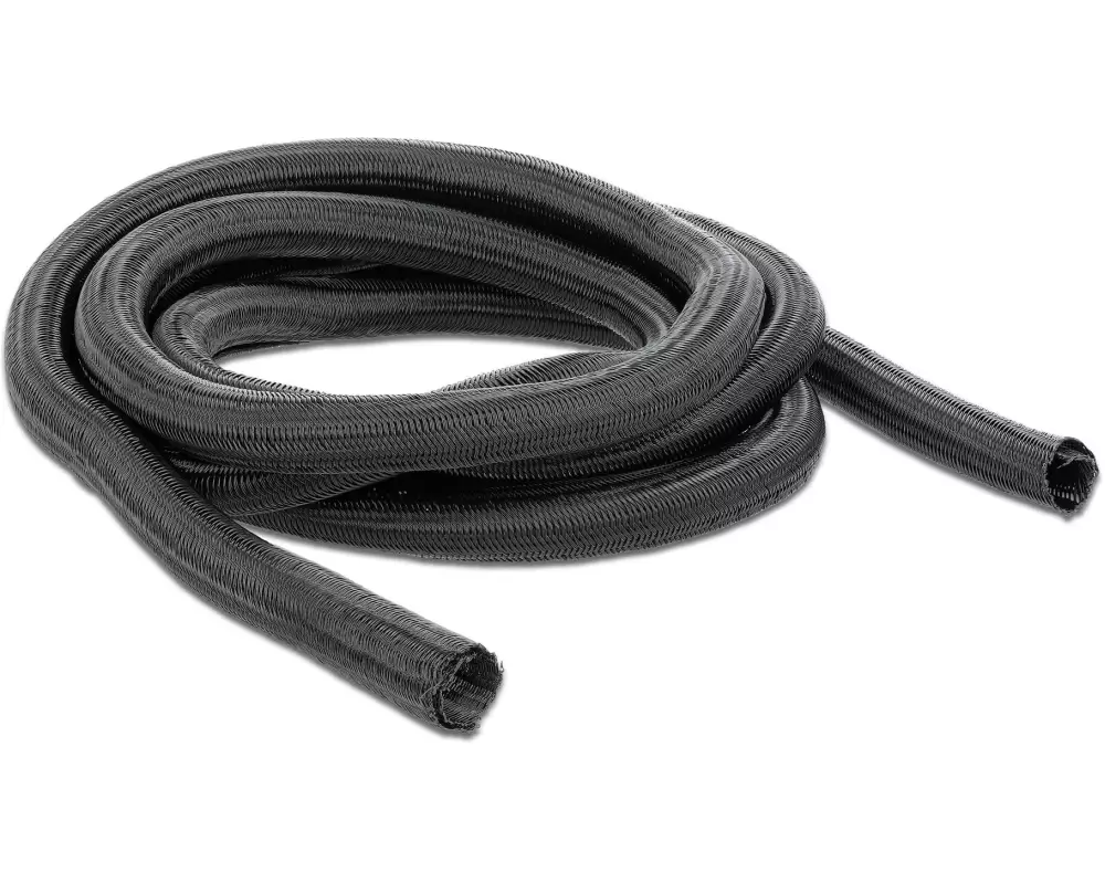 Delock Kabelschlauch 5mx13mm selbstschliessend Schwarz