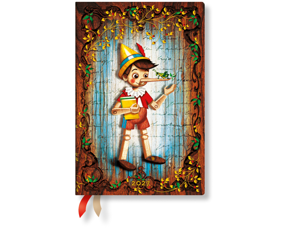 PAPERBLANKS Agenda Pinocchio 2027 FF2117-0 1W/2S HOR Mini SC FR 9.5x14cm