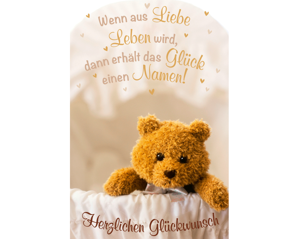 ABC Glückwunschkarte Baby B6 52623 Teddybär