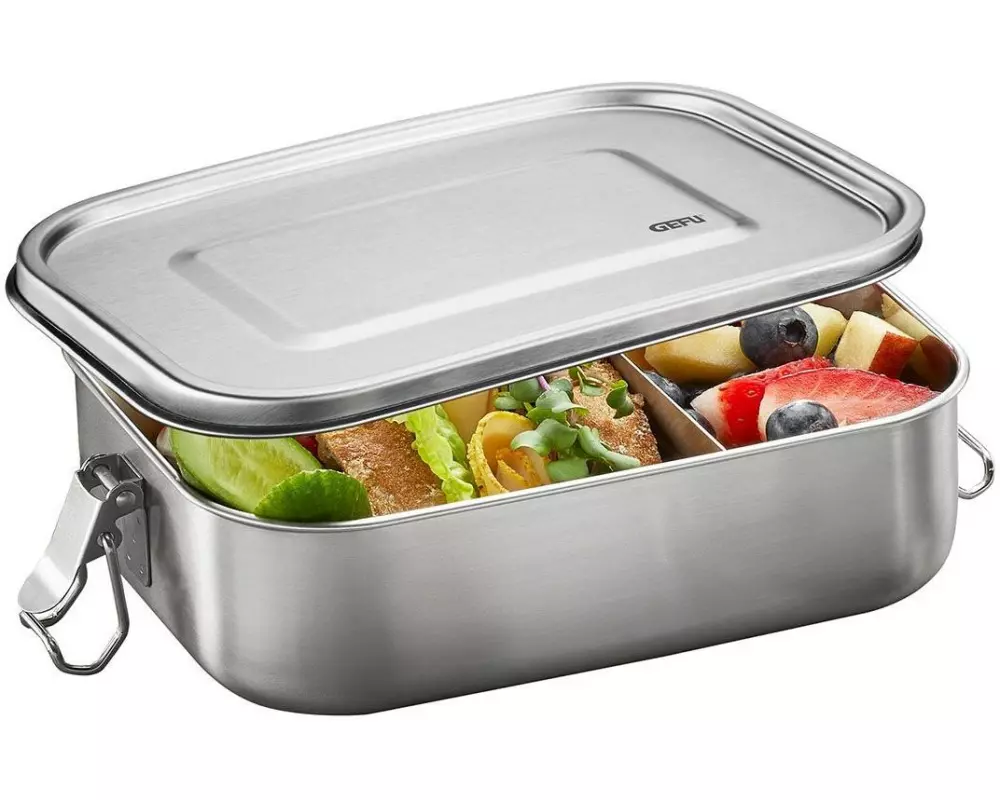 GEFU Lunchbox Endure Silber, 1.400 ml
