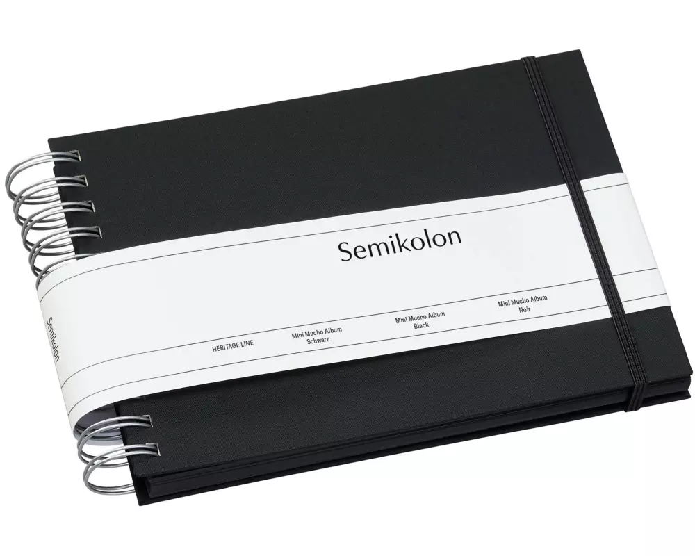 Semikolon Fotoalbum Mini Mucho Schwarz. Schwarze Seiten