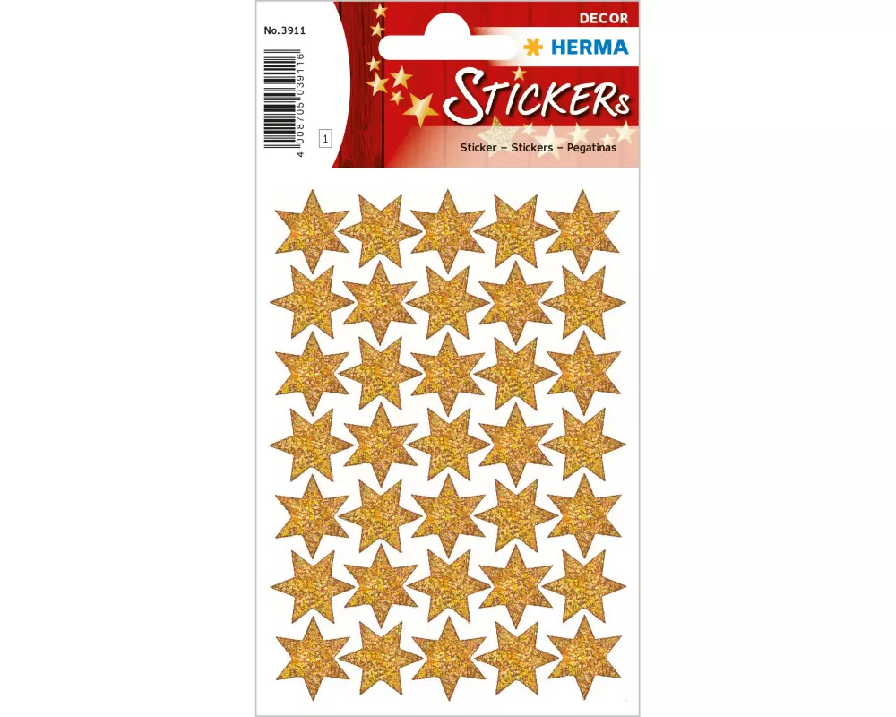Herma Stickers Weihnachtssticker Sterne 1 Blatt à 35 Sticker