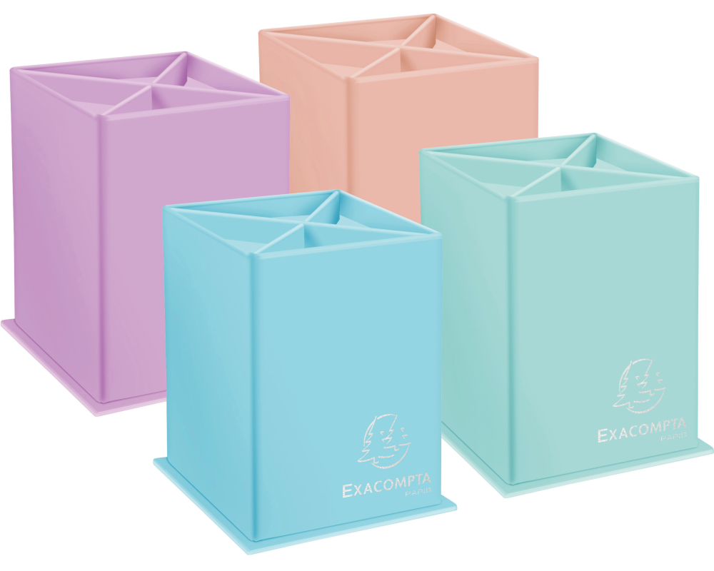 EXACOMPTA Stifteköcher Aquarel A4 67896D 4 Fächer, assortiert