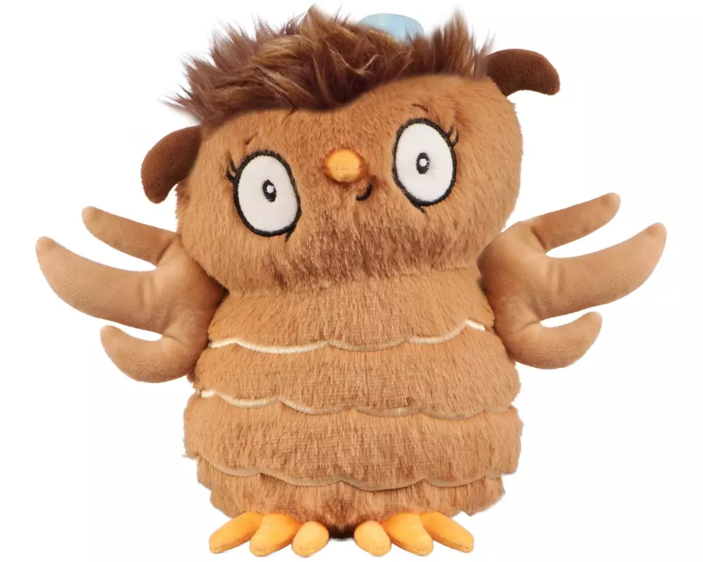 Bauer Plüsch Eule mit der Beule 20 cm, hellbraun