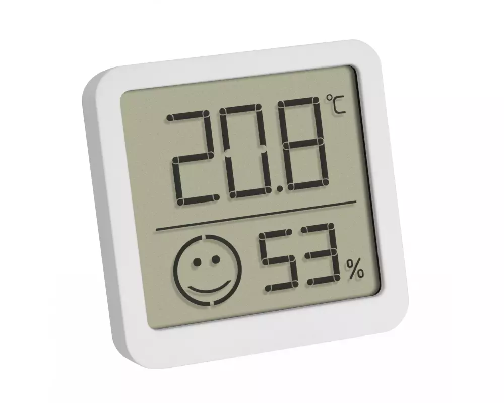 TFA Dostmann Thermo-/Hygrometer Digital, Weiss