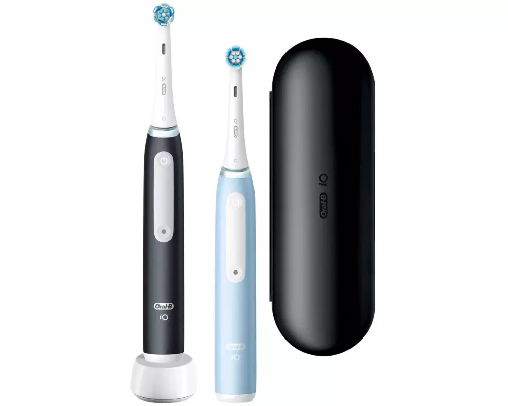 Oral-B Rotationszahnbürste iO Series 3n Duo Matt Black/Ice Blue