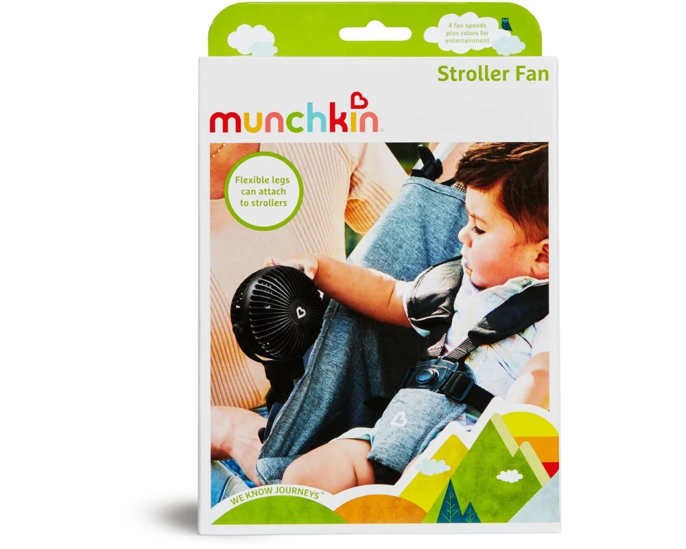 Munchkin Kinderwagenventilator Kinderwagenventilator 360 Grad drehbar