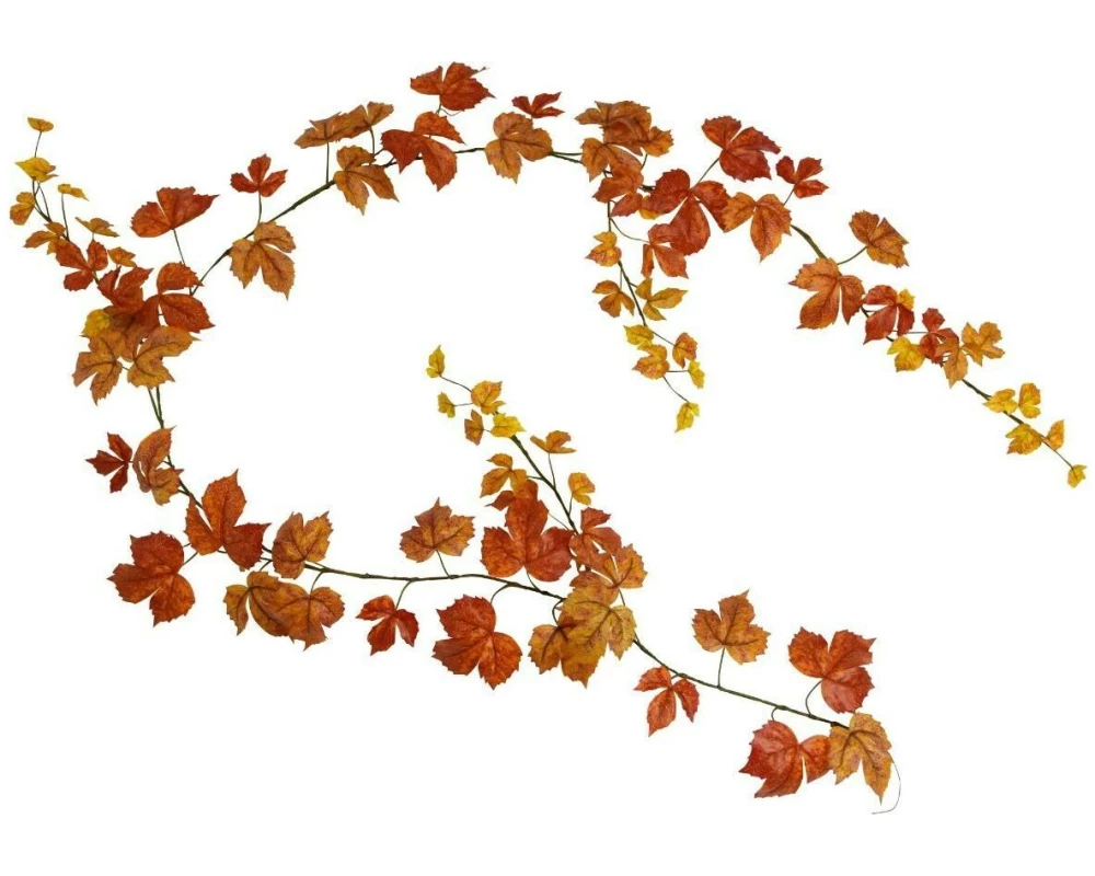 Botanic-Haus Kunstpflanze Ahorn Kunstgirlande Herbstorange, 180 cm