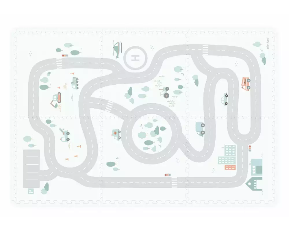 Play&Go Puzzlematte Road 120 x 180 cm