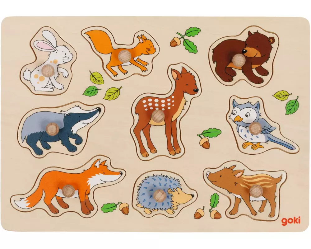 Goki Steckpuzzle Waldtiere