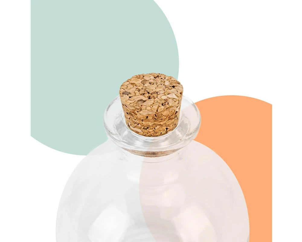 relaxdays Glasfläschchen 260 ml, 6 Stück