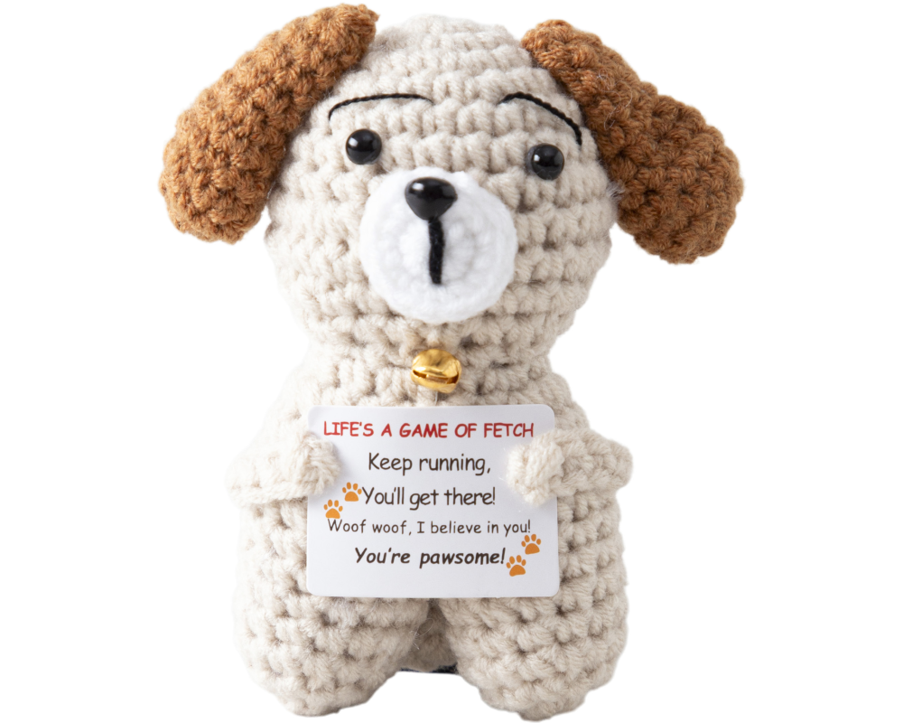 I AM CREATIVE Positive Dog 12cm 1000-1721 beige