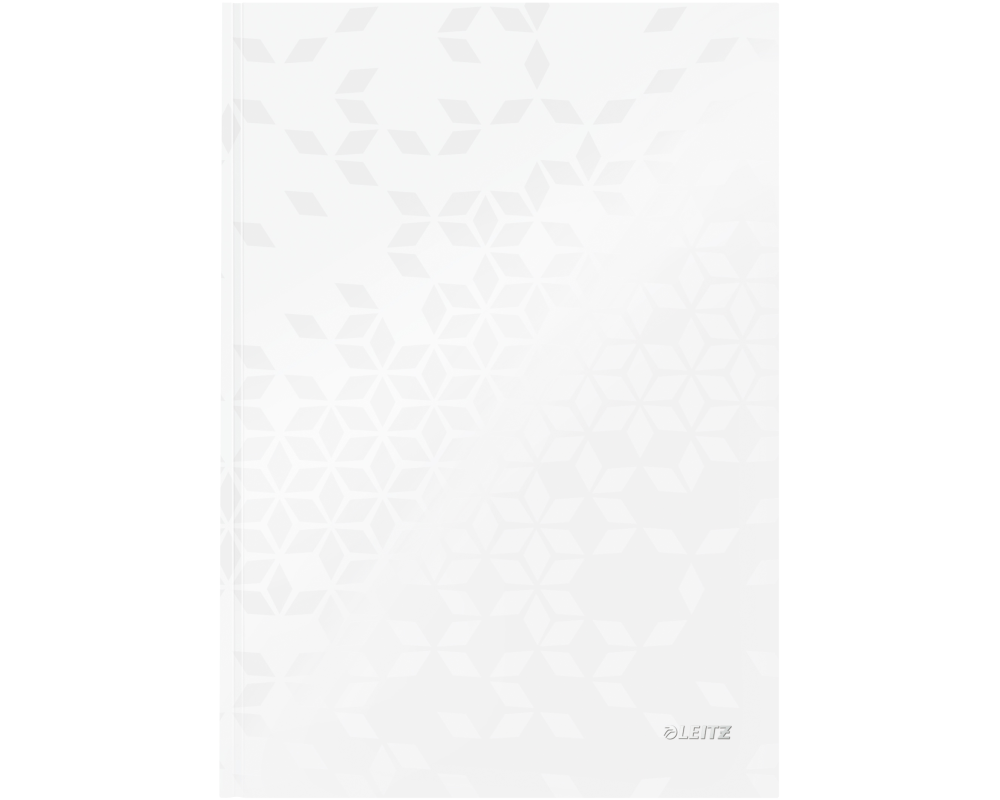 LEITZ Notizbuch WOW A4 46251001 liniert, 90g perl weiss
