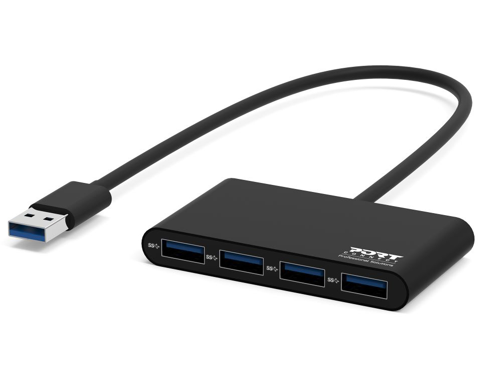 PORT USB Hub 4-ports USB 3.0 900121 black