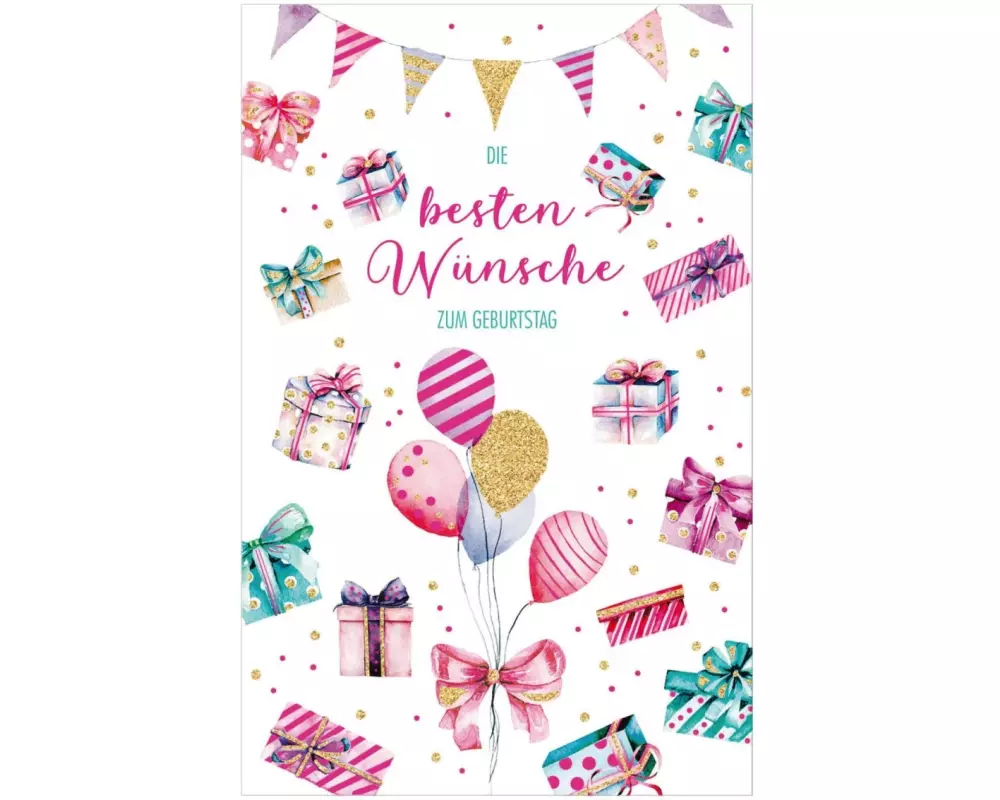 Susy Card Geburtstagskarte Geschenke 11 x 17 cm