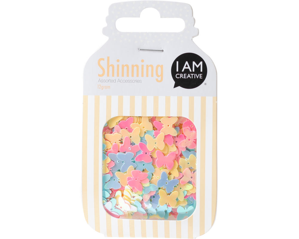 I AM CREATIVE Pailletten 4705 Schmetterling, 12 g