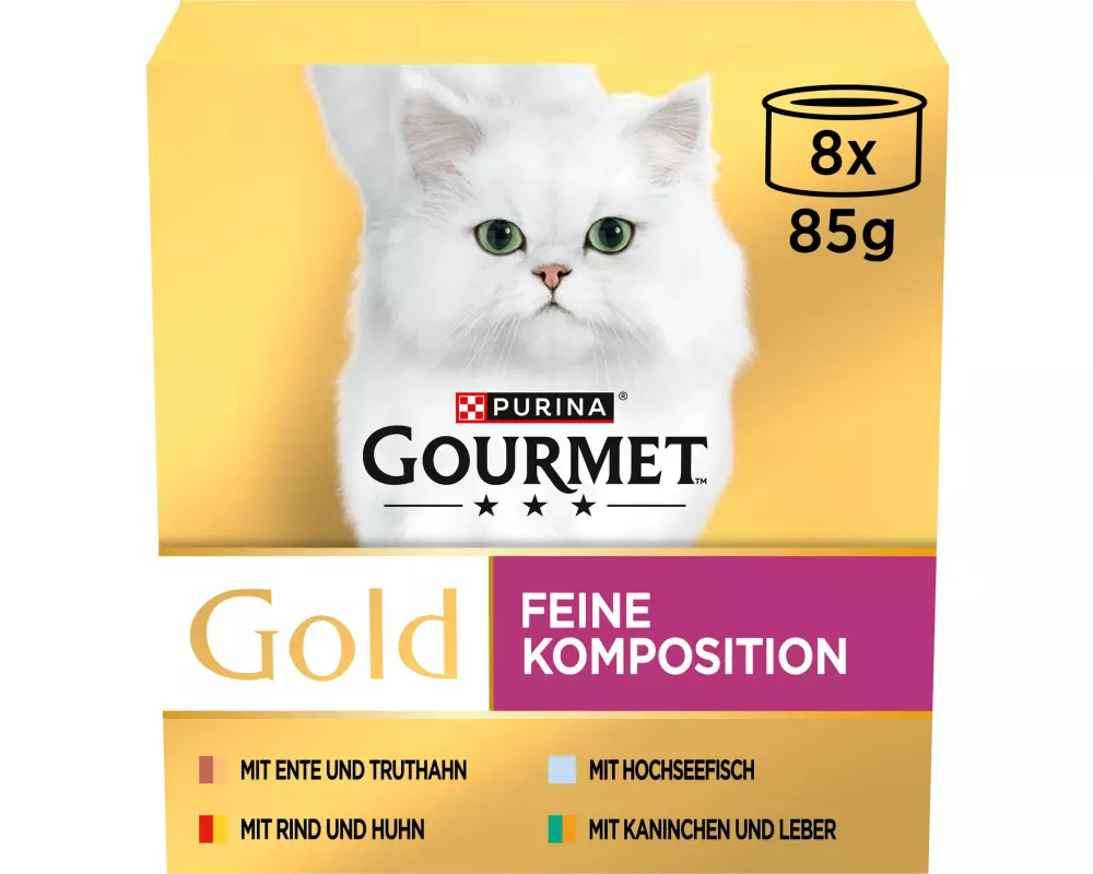 Purina Gourmet Nassfutter Gold Feine Komposition 8 x 85 g