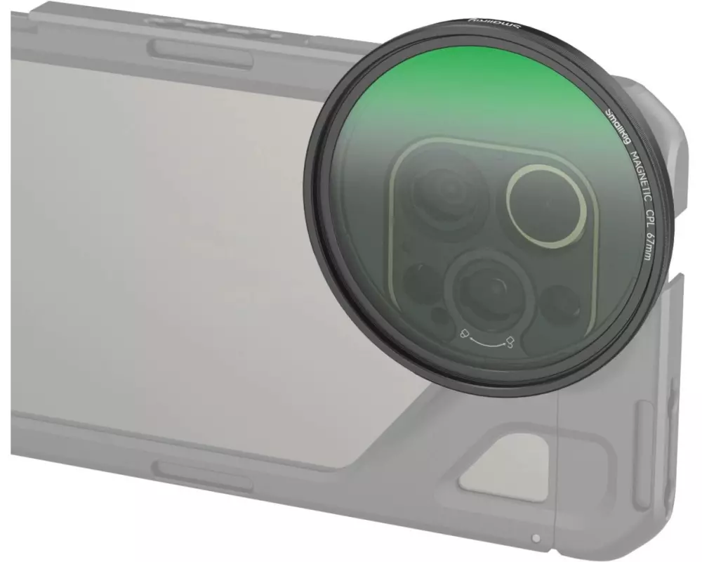 Smallrig Aufsteckbarer CPL-Filter (67 mm) mit T-Mount-Adapter