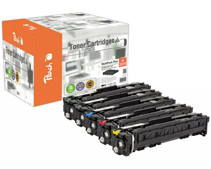 Peach Toner HP No. 207A XL 2x Black, 1x Cyan, Magenta, Yellow
