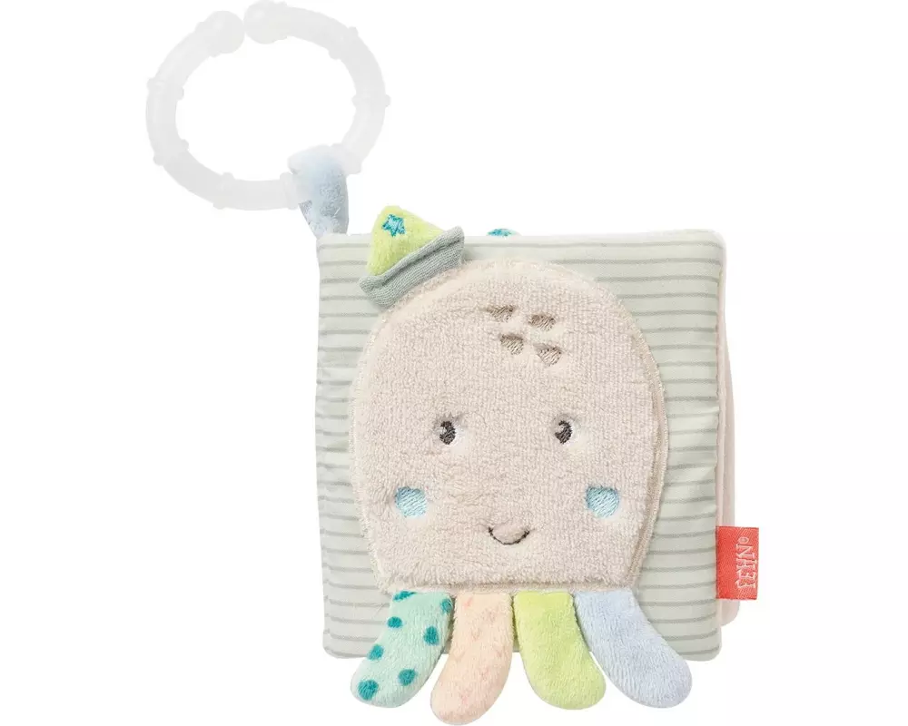fehn Kinderwagenspielzeug Stoffbuch Oktopus