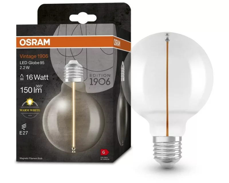 OSRAM Vintage 1906 LED CLASSIC A 2.2W, E27, Warmweiss (WW)