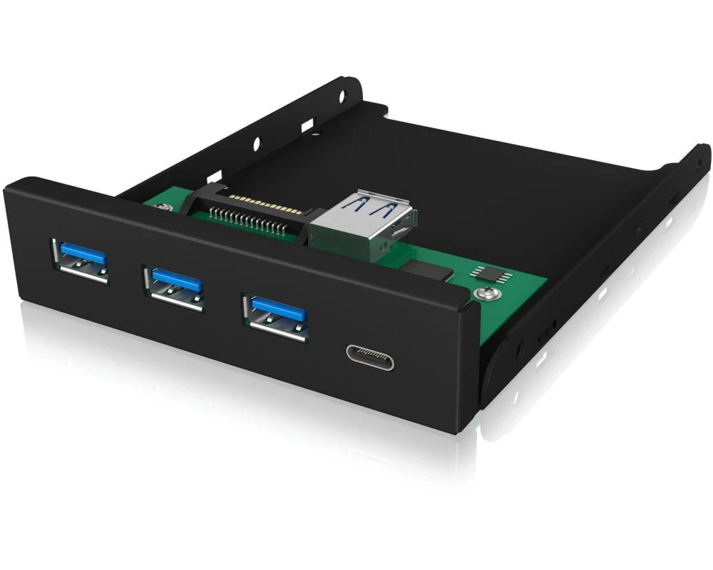 ICY BOX Front Panel IB-HUB1418-i3 USB 3.0 Type-A/Type-C Hub 3.5"