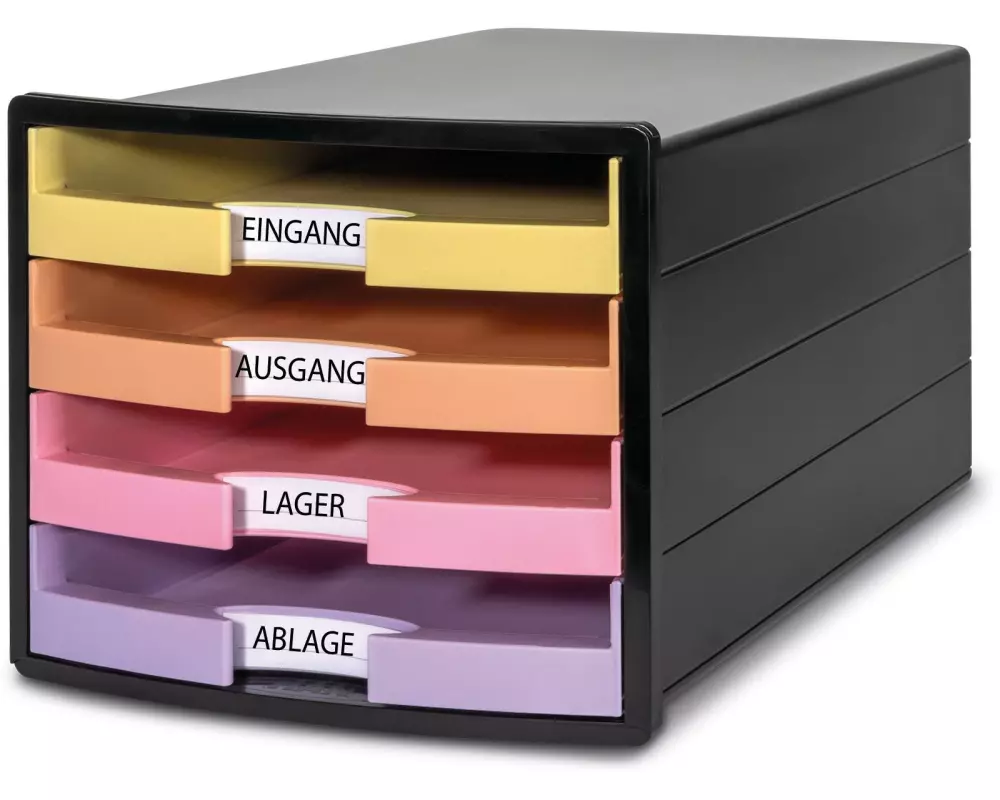 HAN Schubladenbox IMPULS Schwarz / Pastell