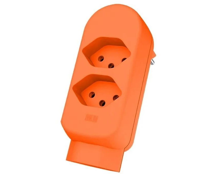 Max Hauri Mehrfachstecker maxADAPT BS 2 + 1 x T13, Fl-Orange