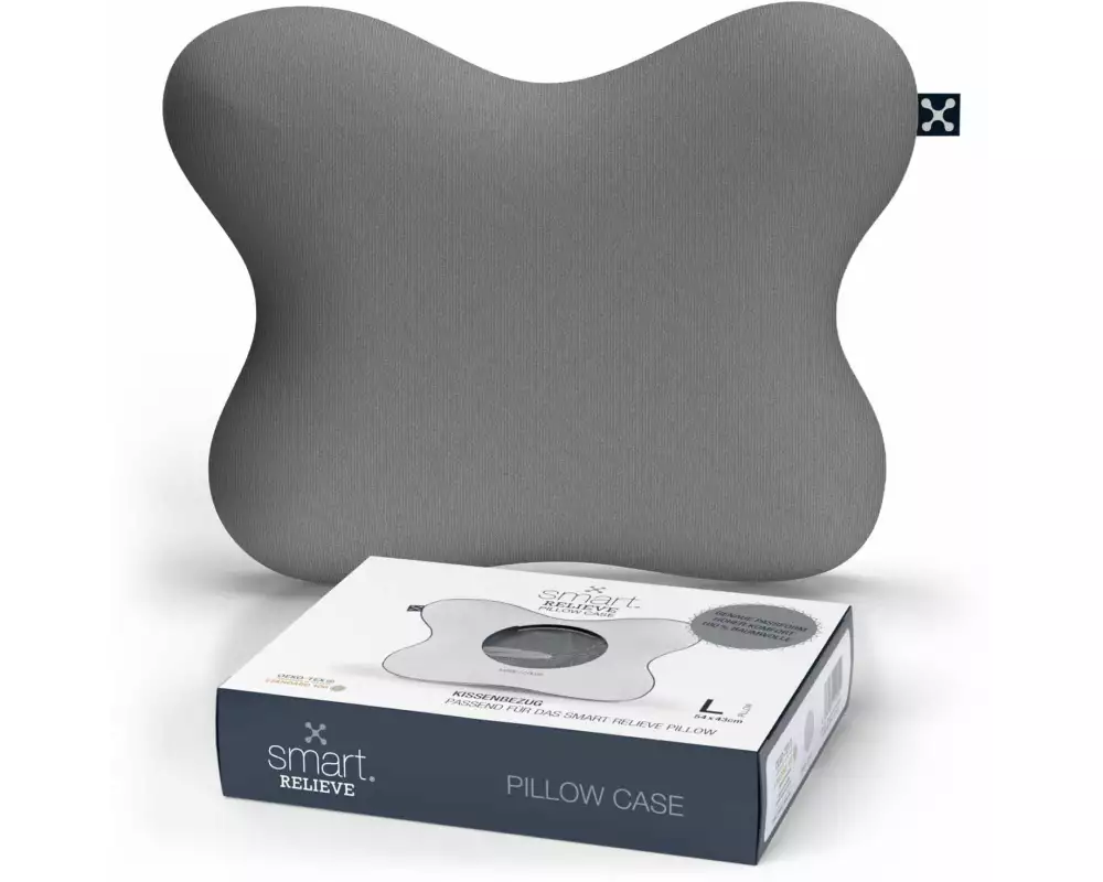 Smartsleep Kopfkissenbezug Relieve L 54 x 43 x 13.5 cm, Grau