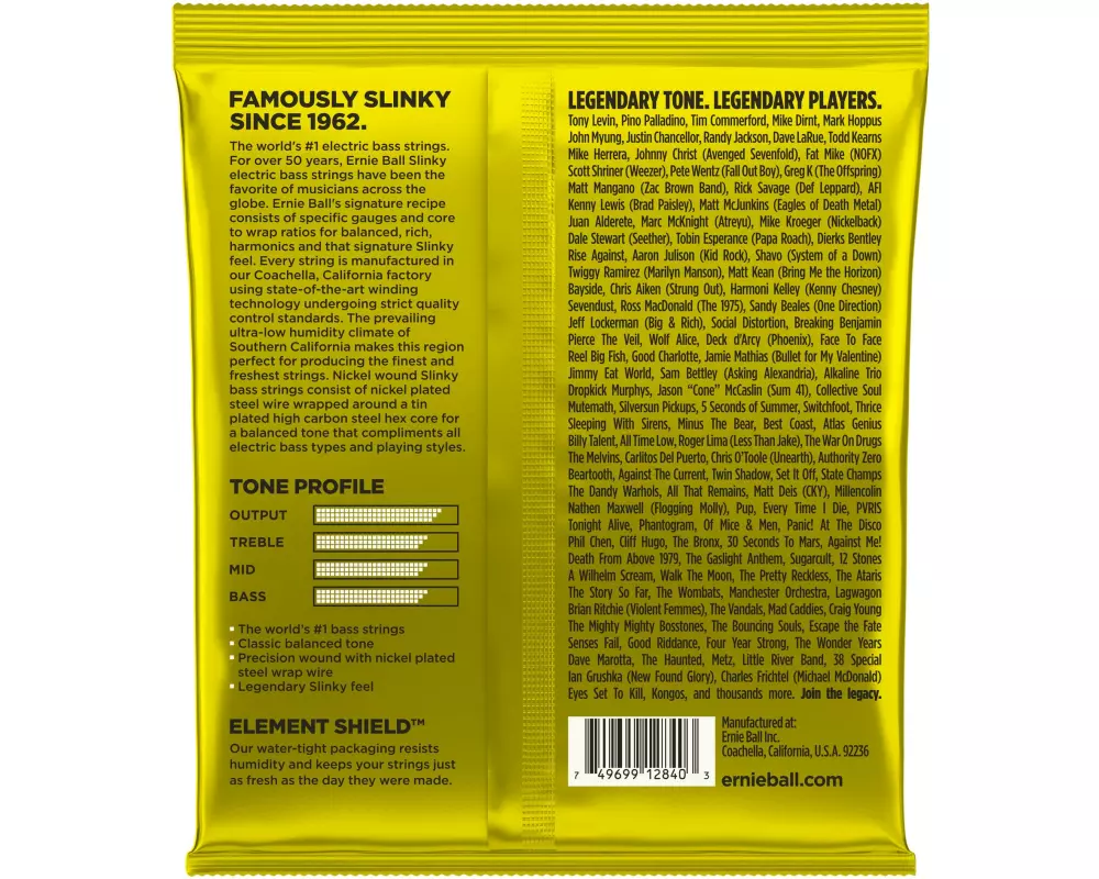 Ernie Ball Basssaiten 2840 Slinky Bass – Beefy 65-130