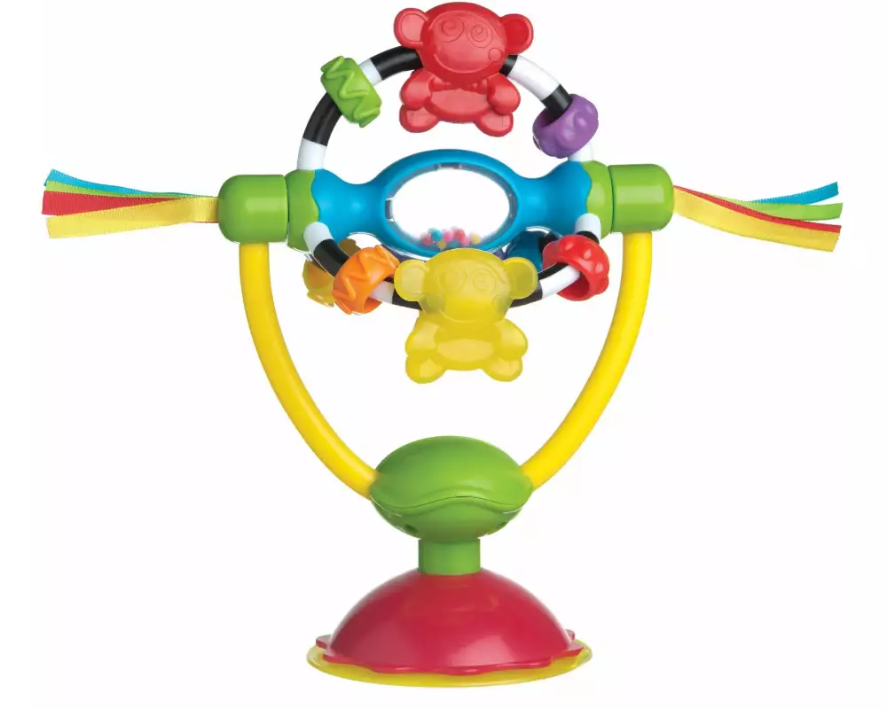 Playgro Beschäftigungsspielzeug Drehrassel mit Saugfuss