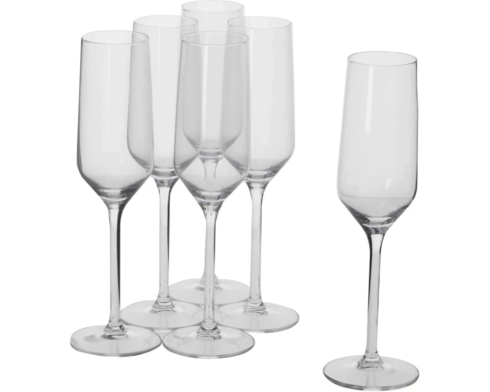 alpina Champagnerglas-Set 220 ml, 6 Stück, Transparent