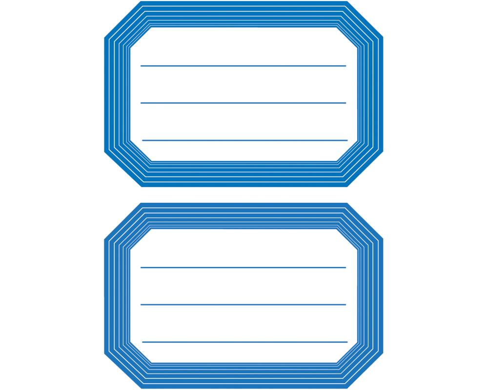 HERMA Heftschilder 55×82mm 5714 Rand blau, liniert 12 Stück