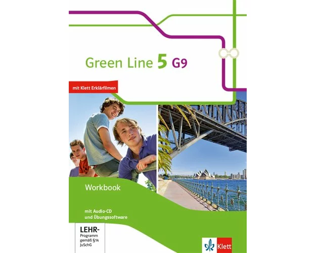 Green Line 5 G9. Workbook mit eingedrucktem Schlüssel zum Download von Online-Material Klasse 9