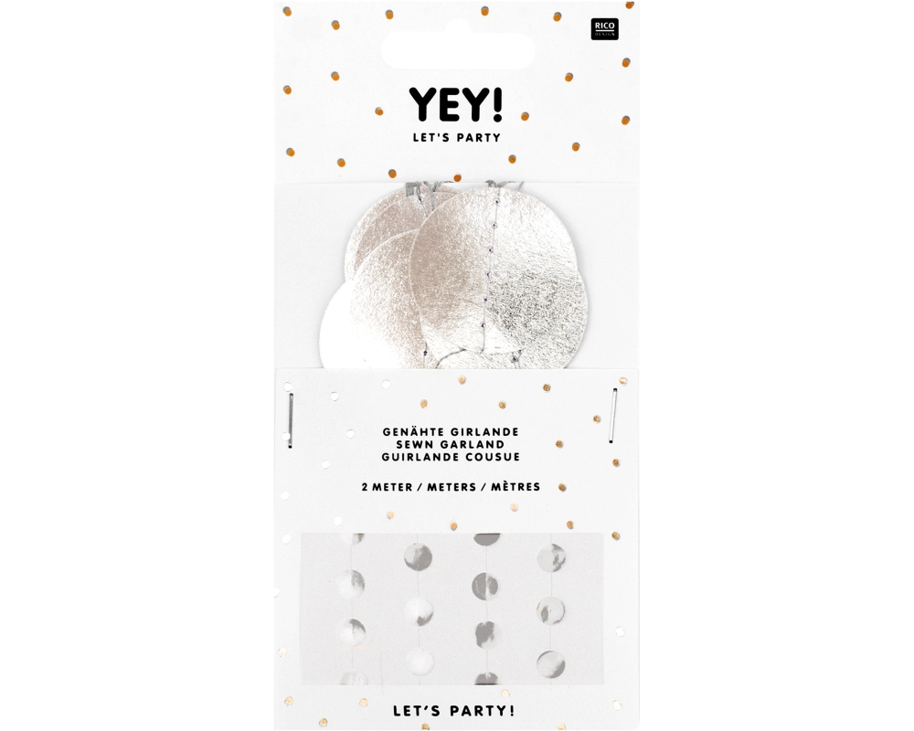 RICO DESIGN Girlande 2m 99001.84.80 Silber